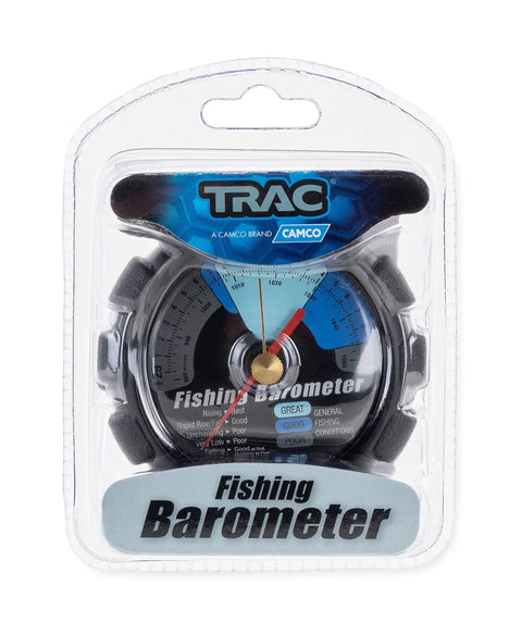 Fishing Barometer With Adjustable Pressure Change Indicator Reference Marker And Color Coded Dial For Easy Local Barometric Pressure Calibration To Boost Your Catch And Real Time Readouts For Prime Fishing, packaged view