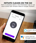 Smartphone displaying control app for Ion Robot Vacuum With Tri-Brush System And WiFi Connectivity, 120 Minute Runtime, Works With Alexa