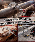 Locking Welding Pipe Pliers Clamp, 13 Inch Heavy Duty C Clamp For Round Tubes 2 To 4 Inches in metalwork and woodworking use