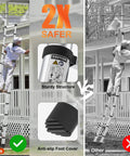 8.5ft Telescoping Extension Ladder with One Button Retraction Heavy Duty Folding Step Ladder comparing stability and features