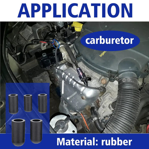 80 Piece Vacuum Cap Assortment Rubber Caps For Carbs And Manifolds shown in car engine application