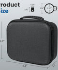 Premium Fit EV Charge Adapter Case Compatible With Tesla Model Y S X 3 in gray, measuring 9.4" x 6.7" x 3.5".