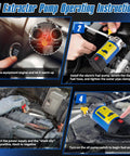 Oil Extractor Pump Operating Instructions for Heavy Duty 12V Electric Oil Extractor Pump For Rapid Motor And Transmission Fluid Exchange Uses Dipstick Access For Grease Monkey Free Garage Work On Cars And Small Equipment.