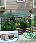 Self Watering Raised Garden Bed Kit With Mesh Cover Large Oval Galvanized Outdoor Planter For Vegetables Herbs And Flowers No Fuss Easy Watering System