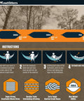 Diagram of Neolite Single Camping Hammock Ultra Lightweight Portable Nylon Parachute Hammock For Backpacking
