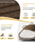 Non Slip Dining Chair Cushions Set Of 4 18x18x3 Tufted Coffee Chair Pads With Ties showing premium textured fabric