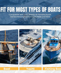 300HP Outboard Hydraulic Steering Kit With Pump Cylinder Two 26 Foot Nylon Hoses And Installation Accessories Beefed-Up Marine Steering System For Boats And Motors image showing compatibility with various boats