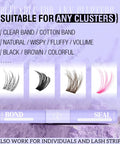 Lash Bond And Seal Clear Eyelash Glue With Lavender Essential Oil For Strong All Day Hold Waterproof Bond And Lock For Cluster Lashes DIY Lash Extensions And Sensitive Eye Adhesive. Bond and seal set for cluster lashes, 5ml tubes
