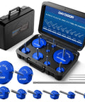 8 Piece PVC Pipe Reamer Kit With Four Sided Carbide Blades Fitting Saver Socket Tool For Half Inch To Four Inch Schedules 40 PVC CPVC ABS