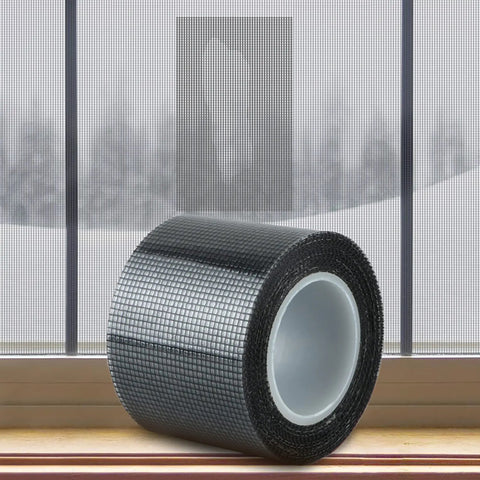 Window Screen Repair Kit 2 Inch By 16.5 Foot Fiberglass Mesh Tape With 3 Layer Strong Adhesive And Waterproof Patch for window screens