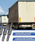 Heavy Duty Raw Steel Trailer Ramp Door Hinges 6 Pack 1 Inch By 10 Inch on a truck, showcasing strong load-bearing design for trailers.