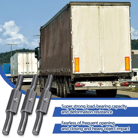 Heavy Duty Raw Steel Trailer Ramp Door Hinges 6 Pack 1 Inch By 10 Inch on a truck, showcasing strong load-bearing design for trailers.