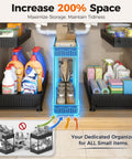 Image of 3 Pack L Shaped Under Sink Organizers With Real Smooth Glide Drawers for clutter-free kitchen storage.