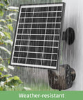 3 Pack Solar Panel Kit For Blink Outdoor 4th Gen And 3rd Gen XT3 XT2 Cameras showing weatherproof solar panel in rain