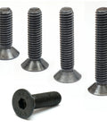 Badass Grade 12.9 M8 X 25mm Flat Head Socket Cap Screws, Din 7991 Countersunk Metric Fasteners, black oxide steel screws set.