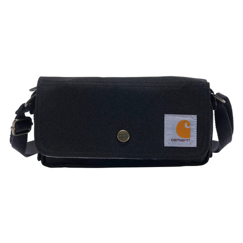 Legacy Womens Essentials Convertible Crossbody Bag And Waist Pouch Black front view with adjustable strap
