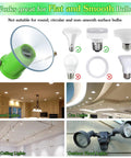 Easy No Sweat Ceiling Light Bulb Changer With Suction Cup, Reaches High Ceilings And Recessed Lighting, bulb compatibility