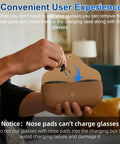 Silicone Nose Pads For RayBan Meta Wayfarer Gen 1 2 ClipOn Anti Slip Eyewear Nose Holder Replacement shown above charging case