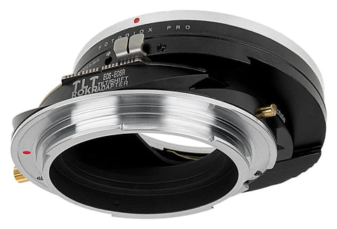 Tilt-Shift Lens Mount Adapter For Canon RF: Converts Canon EF Lenses To RF Bodies, 10 Degree Tilt, 20mm Shift, 360 Degree Rotation, All Metal, High Precision, No Play, For Pros And Gearheads. All-metal tilt-shift lens mount adapter for Canon RF