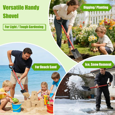 Beefy Heavy Duty Trench Shovel For Digging And Planting With Narrow 12 Inch Spade And 47 Inch Handle used in different scenarios.