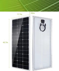 100 Watt Monocrystalline Solar Panel Kit For Off Grid Power In Homes, RVs, Boats And Cabins With 30A 12V 24V Solar Charge Controller