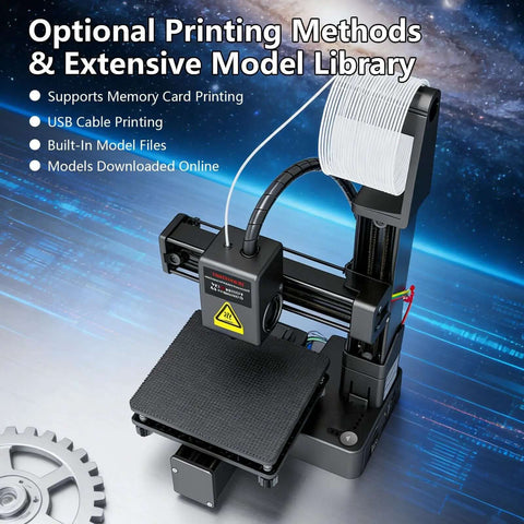 No Fuss Starter Frequency Division Multiplexing 3D Printer For Beginners with USB and memory card printing options