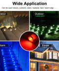 Low Voltage RGB LED Deck Lights Kit Waterproof Recessed Deck Lamps used on stairs, outdoors, and eaves for festive decor