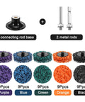 All In One 45 Piece 2 Inch Diamond Sanding Discs Set For Drill Or Die Grinder With Rust Remover Kit Includes 9 Color Discs 2 Shanks