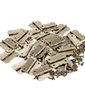 40 Pieces Mini Bronze Engraved Hinges Dope Retro Vibe For Crafts Vintage Style Replacement Cabinet Hinges with screws