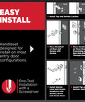 Installation guide for Prescott Front Door Handleset Exterior With Reversible Interior Lever, Non Locking, Venetian Bronze Finish
