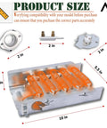 Dryer Heating Element Replacement Kit For Electric Dryers Fits Whirlpool Models with heating element, thermostat, and cutoff