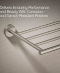Elate Hotelier Brushed Nickel Bathroom Accessory With Premium Metal Construction, Easy One Day Install, Modern Design