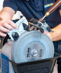 Square Edge Jig For Sharpening Wood Chisels And Plane Irons On T 3 T 7 T 8 Sharpeners Ultra Precise 90 Degree Alignment in use