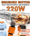 Cordless Pressure Washer 900 PSI Portable Power Washer 220W brushed motor with turbocharged pump illustration