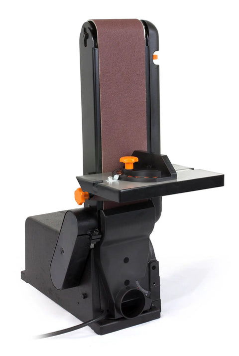 Two In One Benchtop Belt And Disc Sander For The Home Workshop With Four By Thirty Six Inch Belt And Six By Six Inch Disc