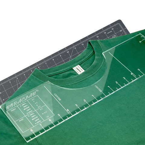 Pro T Shirt Ruler Guide For Easy Accurate Alignment Of Vinyl And Sublimation Designs On Shirts With Built In Size Chart