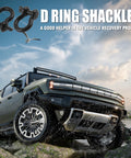 Heavy Duty Two Pack Half Inch D Ring Shackles With Five Eighths Inch Pins Eight Ton Breaking Strength And Two Ton Working Load