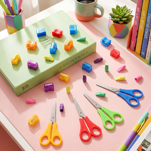 Back To School Essentials Kit 360 Pcs For Kids Featuring Pencil Top Erasers, Student Scissors, And Miniature Pencil Sharpeners