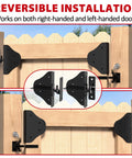 Anti Sag Gate Kit With Heavy Duty 90 Degree Hinges Self Locking Gate Latch And Corner Brace For Wood Gates And Garden Fence