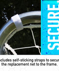 4 Foot By 6 Foot Replacement Soccer Net With Self Sticking Straps For Easy Secure No Fuss Setup All Weather Durable Outdoor Goal Net