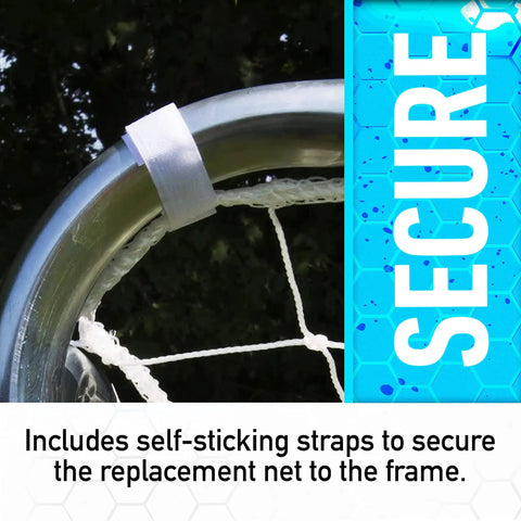 4 Foot By 6 Foot Replacement Soccer Net With Self Sticking Straps For Easy Secure No Fuss Setup All Weather Durable Outdoor Goal Net