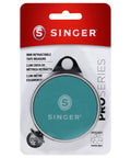 Packaging of ProSeries 98 Inch Retractable Tape Measure With Leatherette Case Teal Color Pocket Friendly Easy Clip