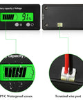Golf Cart Battery Meter With Alarm And Front Button And Switch Key Settings 12V To 84V Voltage Indicator Gauge For Li Ion And Lead Acid Batteries Easy Read Display Backlight Toggle Sleep Mode Battery Capacity Readout, waterproof screen and terminal port