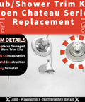 Moen Chateau Satin Nickel Shower Trim Kit With Tub And Shower Valve installation details and features