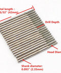 1.5mm Diamond Drill Bits For Stone And Sea Glass Jewelry Making Pack Of 30 Pcs Lapidary Gemstone Drill Bits 2.35mm Shank