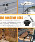 Collage showing uses of 24Pcs M8 T Track Bolt Adapter Kit With 7 Star Knobs Nuts And Washers For Roof Rack Rails.
