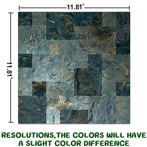 Peel And Stick Metal Backsplash Tiles For Kitchen Walls, aluminum mosaic, 11.81 inches, dark gray with brown accents.