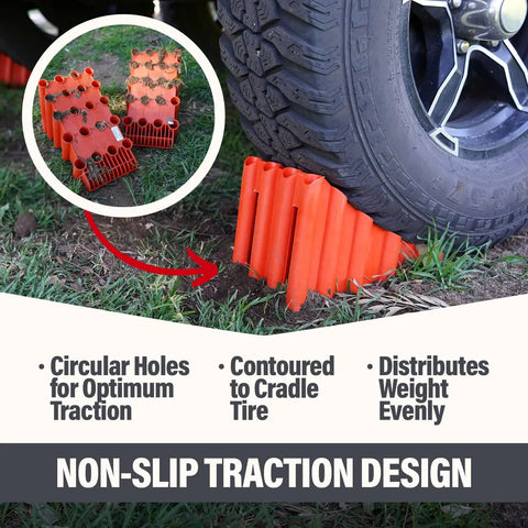 Beefy Wheel Chocks 2 Pack Non Slip Solid Polypropylene Prevent Rolling On Slopes For RVs Trailers Campers Trucks And Boats
