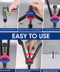 Steps using Rivet Nut Tool Kit With Carrying Case, 16 Inch Quick Change Mandrel Rivet Nut Setter, Includes 11 Metric And SAE Mandrels, 185 Rivnuts, Versatile DIY Metal Fabrication Kit For Cars, Bikes, And Home Projects