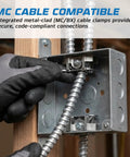 Beefy 4 Inch Square Welded Electrical Box With Flush Mount Brackets, 10-Pack, Deep 1-1/2 Inch, Galvanized Steel installation
